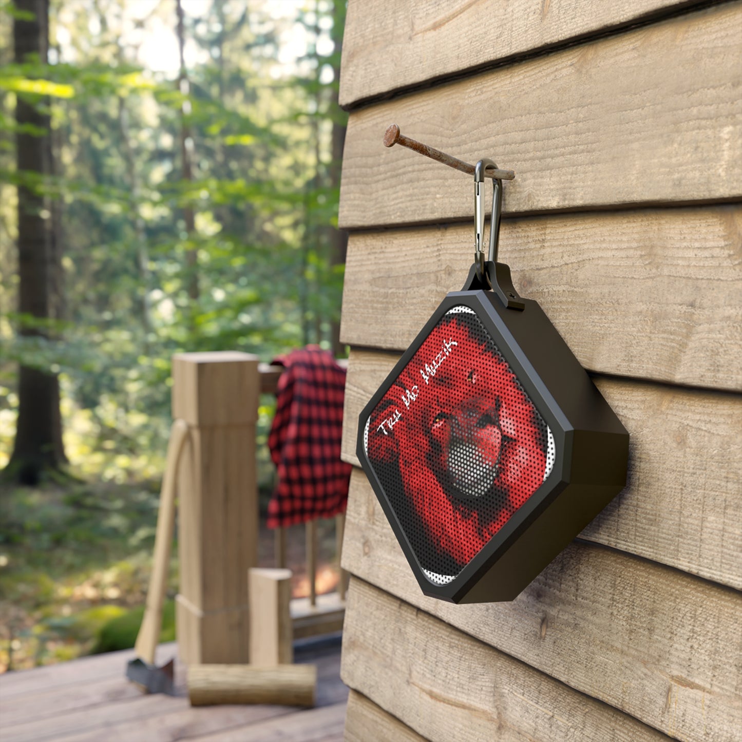 TRU MC MUZIK Portable Bluetooth Speaker with Lion Design - Perfect for Outdoor Adventures