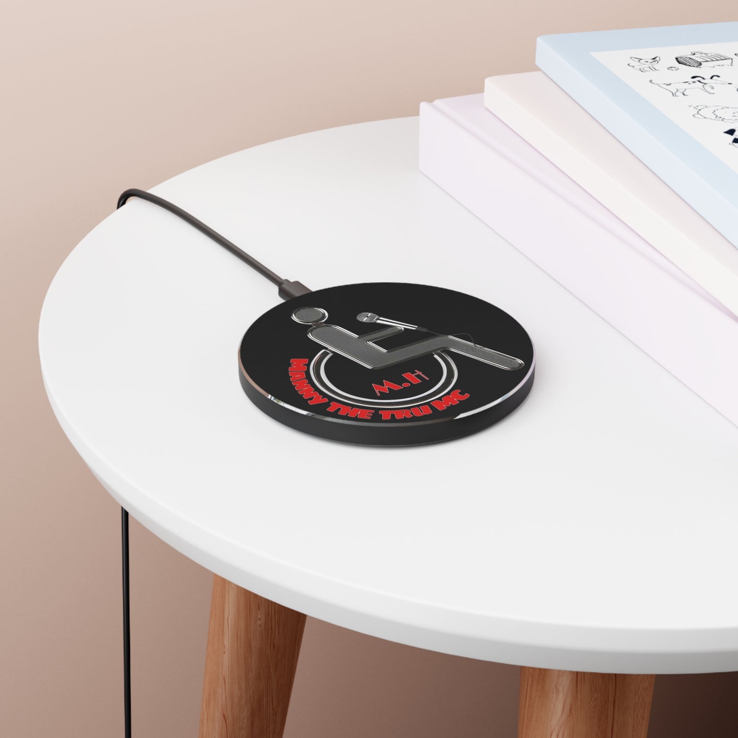 MANNY THE TRU MC Inclusive Wireless Charger with Microphone Design - Fast Charging Pad