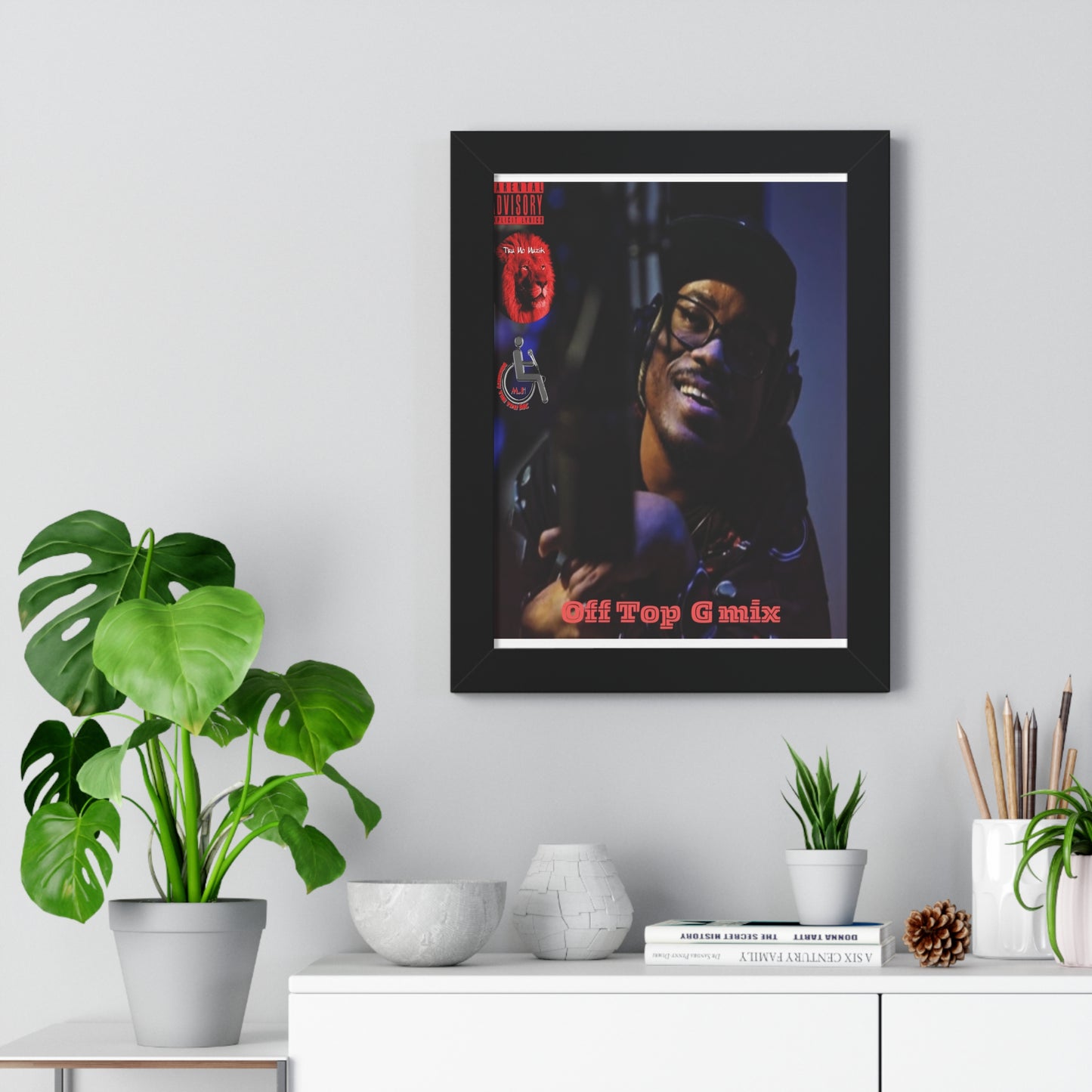 Framed Vertical Poster - Off Top G Mix - Hip-Hop Art Print for Music Lovers