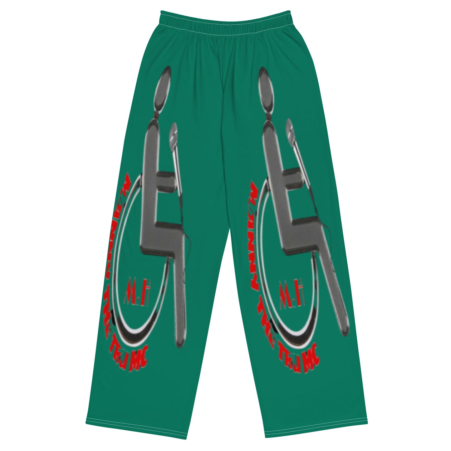 THE TRU MC MONEY GREEN All-over print unisex wide-leg pants