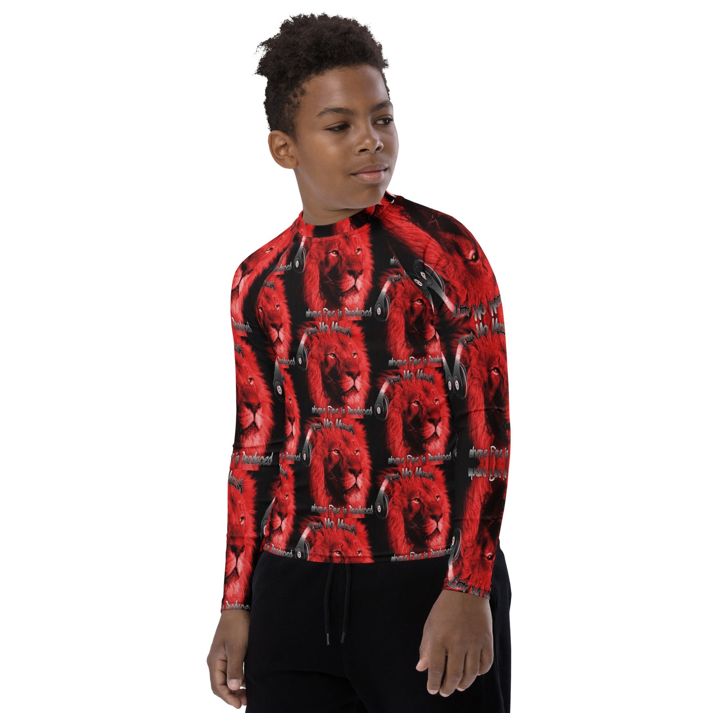 TRU MC MUZIK Youth Rash Guard