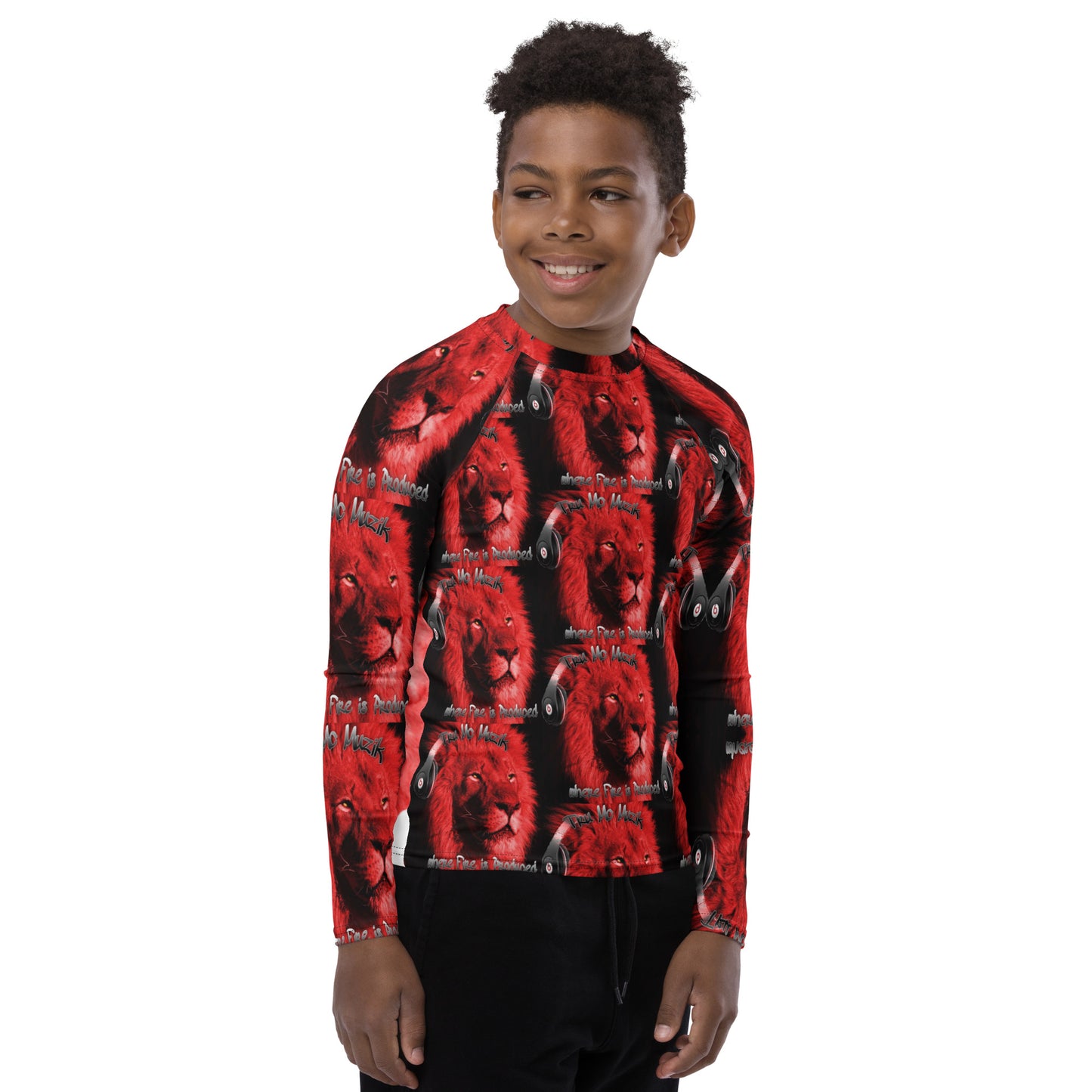 TRU MC MUZIK Youth Rash Guard