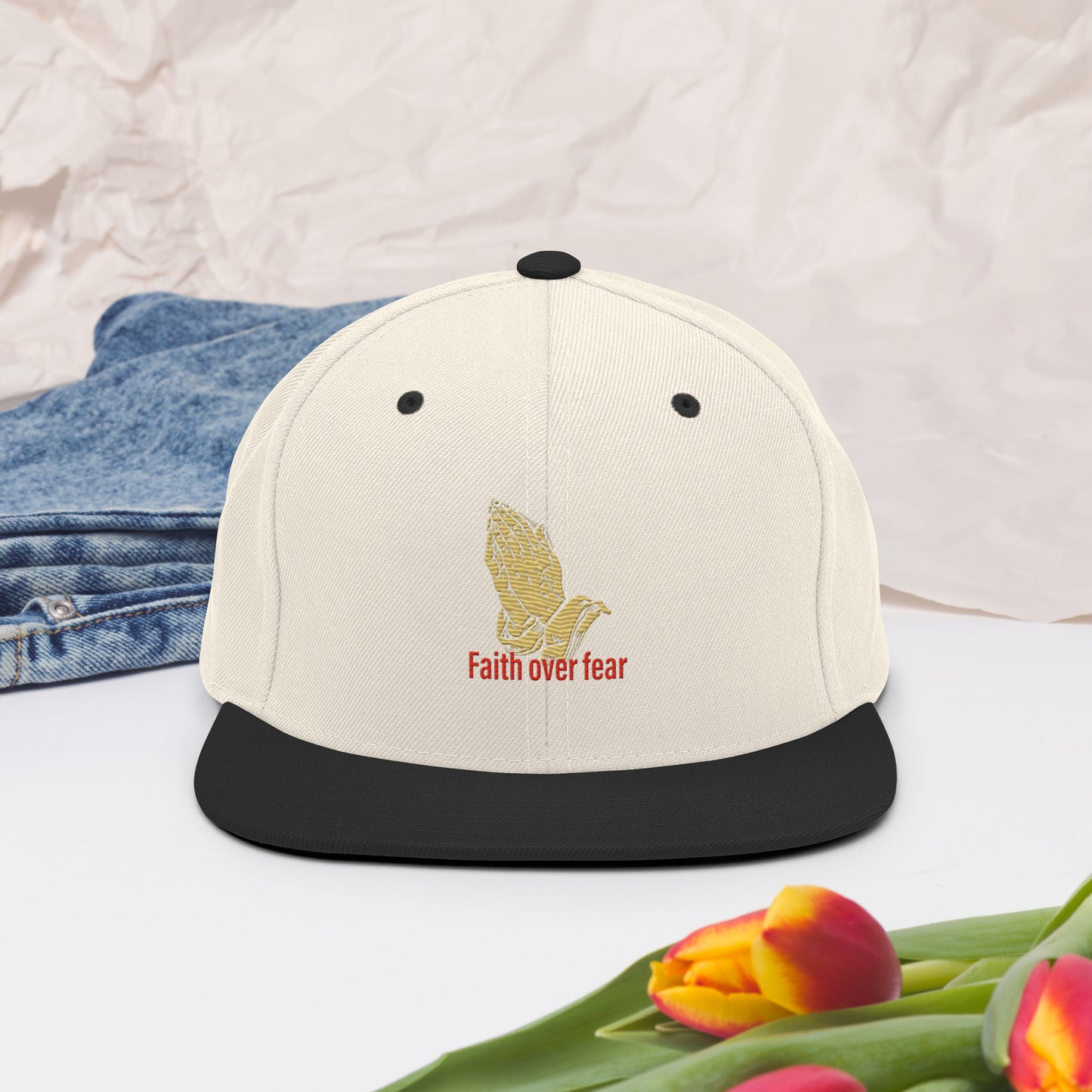 Faith over fear Snapback Hat