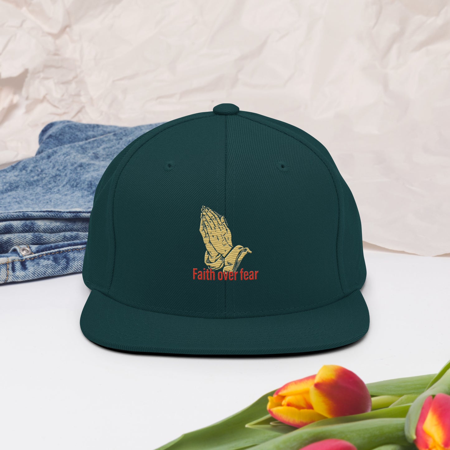 Faith over fear Snapback Hat