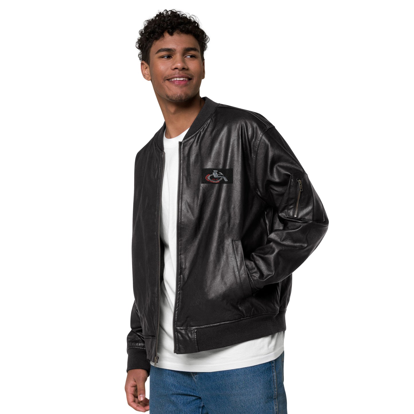 MANNY THE TRU MC Leather Bomber Jacket