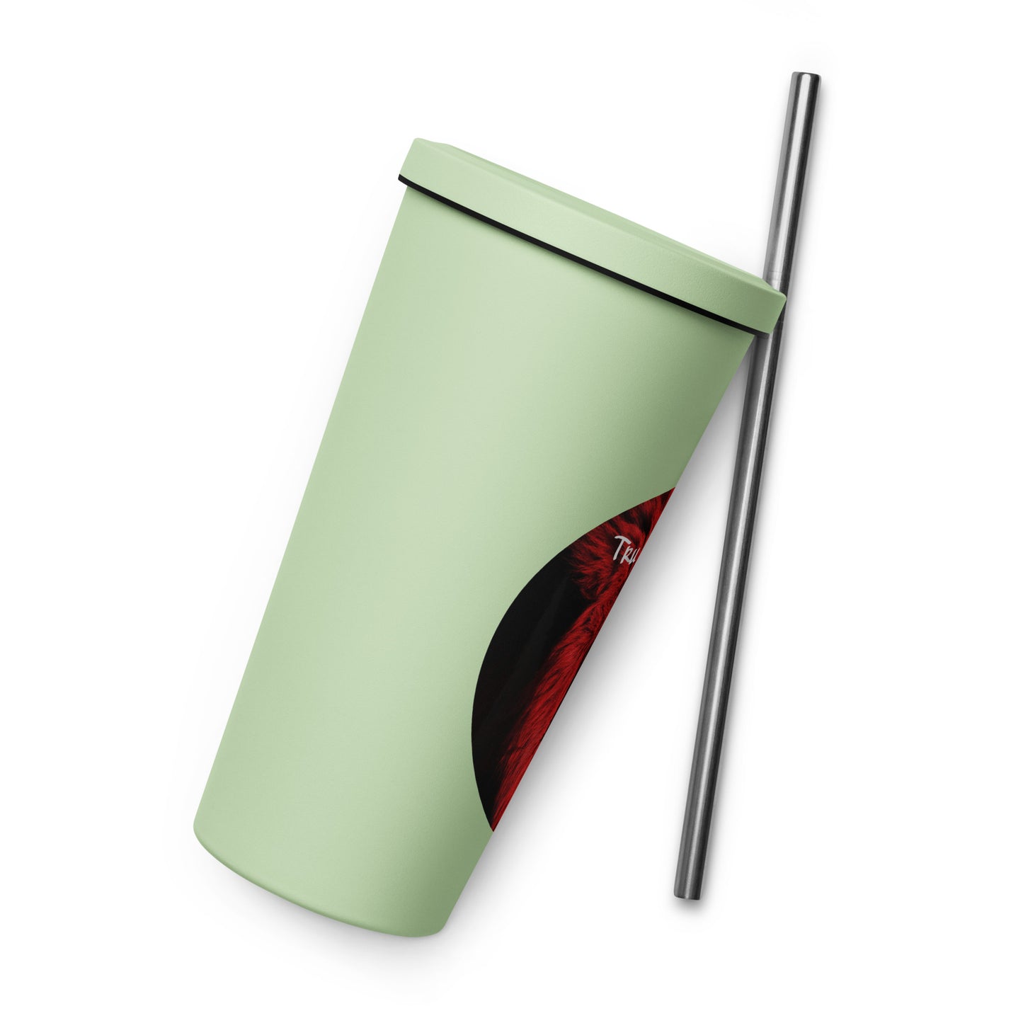 TRU MC MUZIK Insulated tumbler with a straw