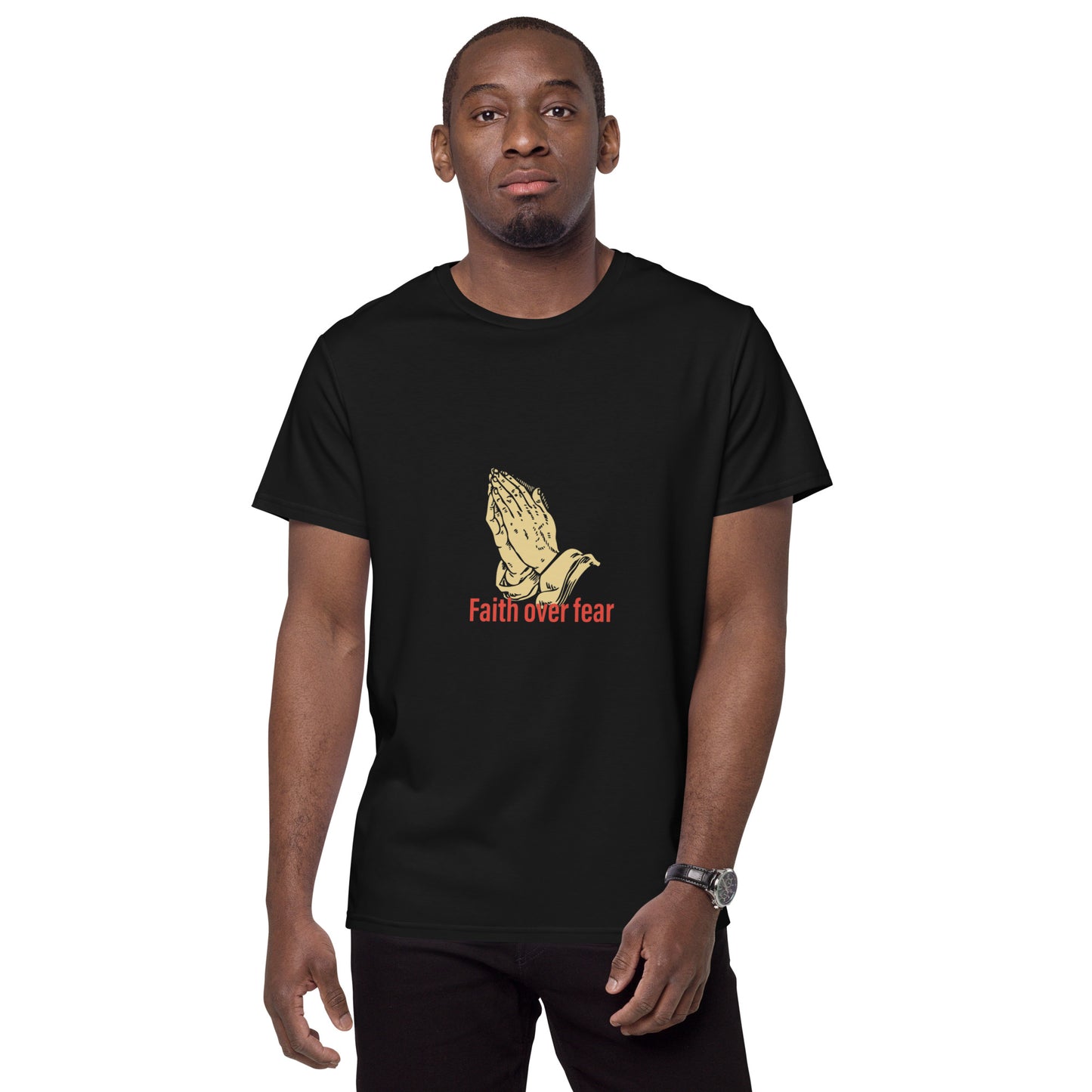 Faith over fear Men's premium cotton t-shirt