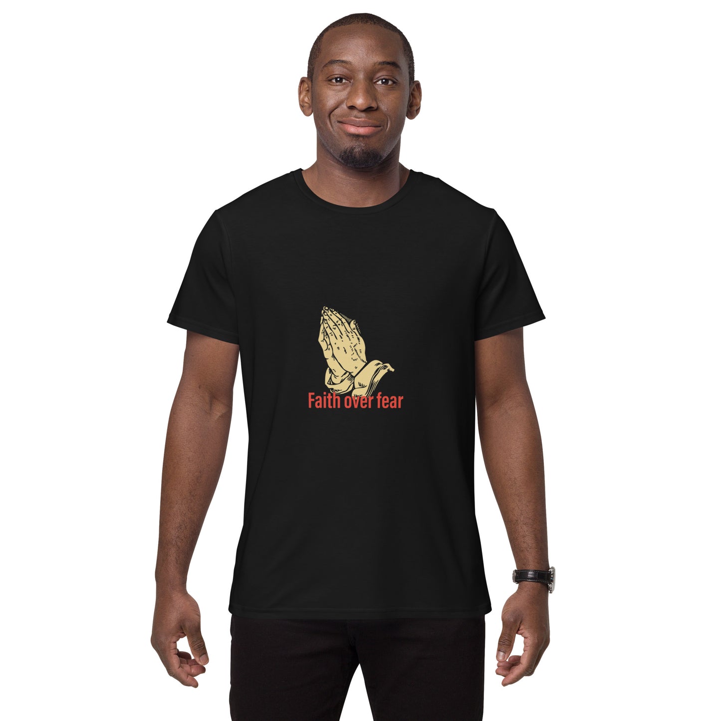 Faith over fear Men's premium cotton t-shirt