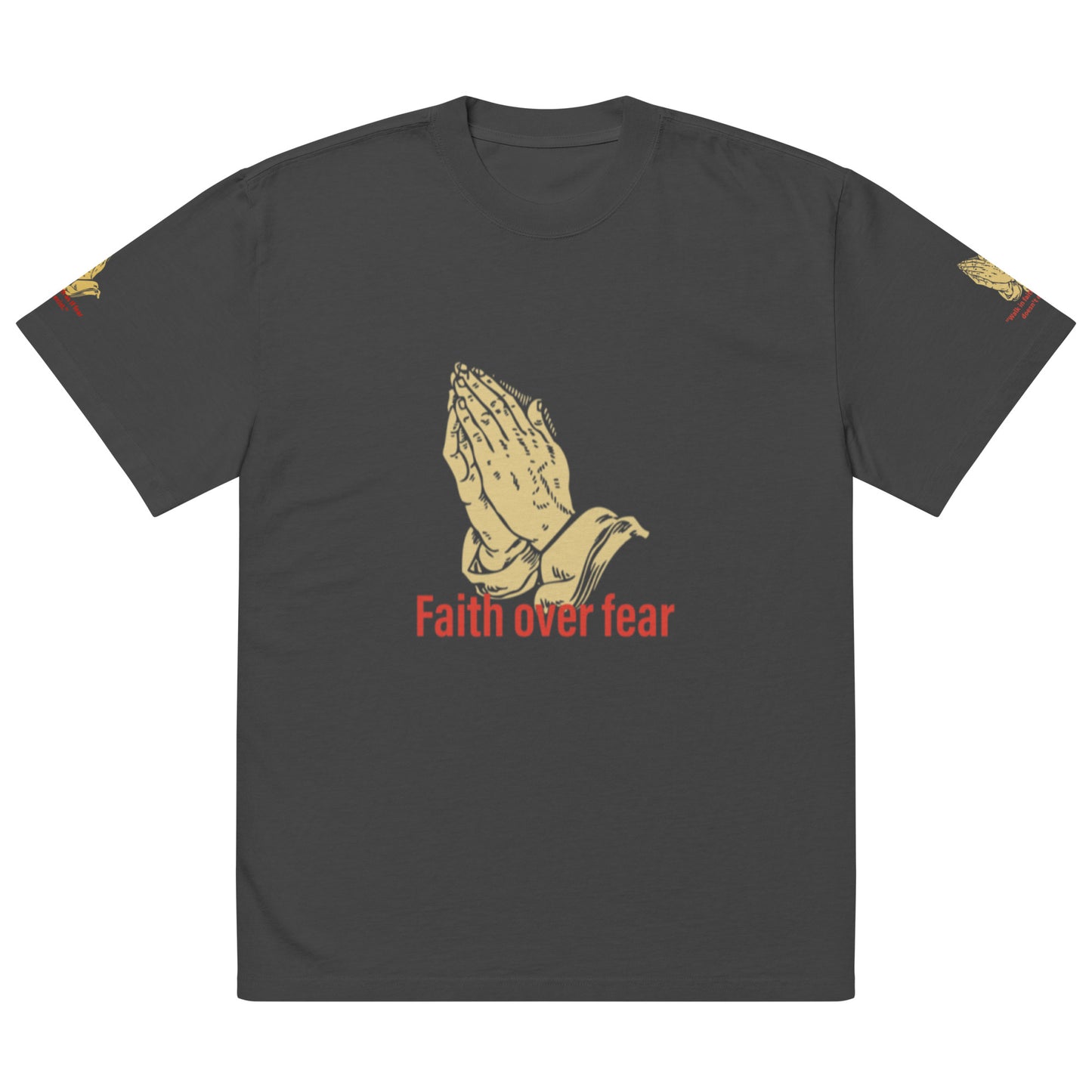 Faith over fear Oversized faded t-shirt