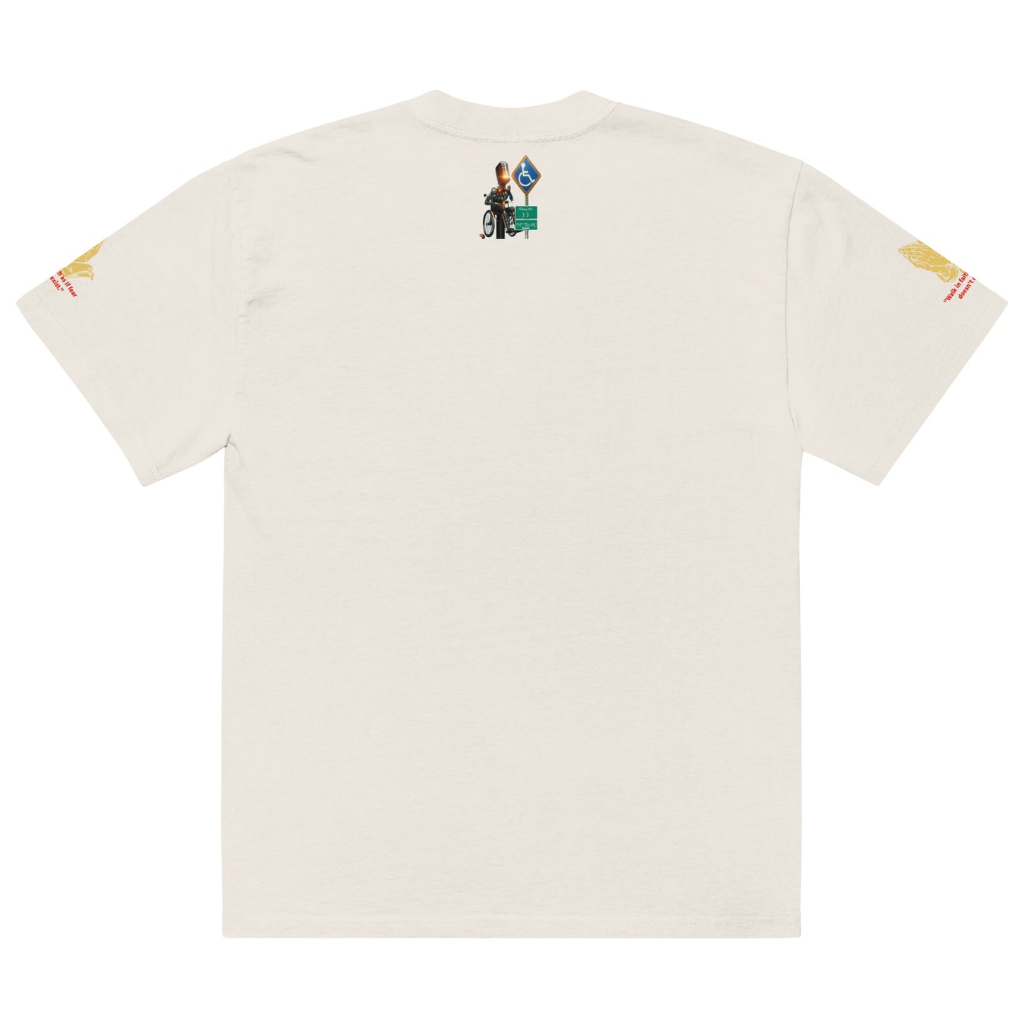 Faith over fear Oversized faded t-shirt