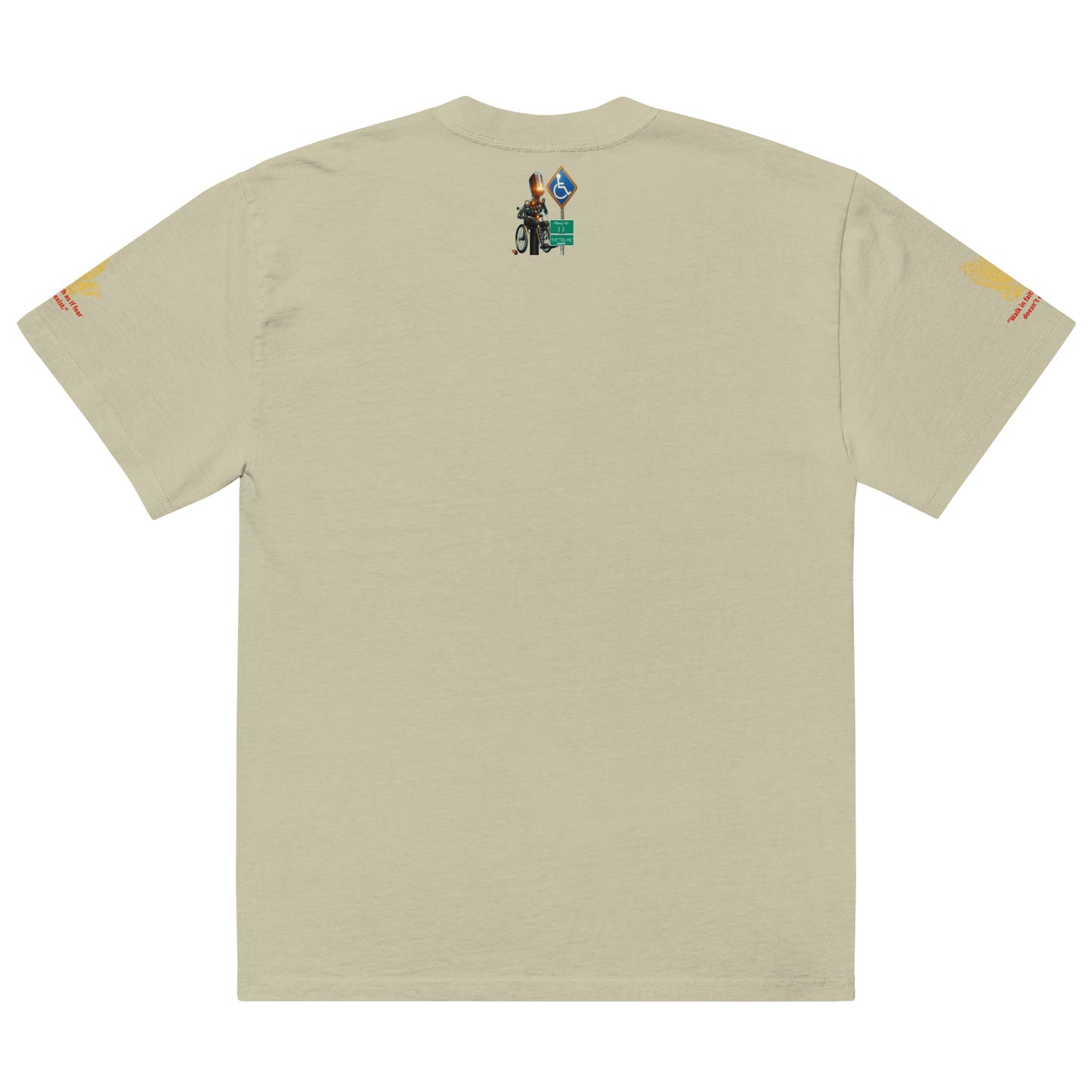 Faith over fear Oversized faded t-shirt
