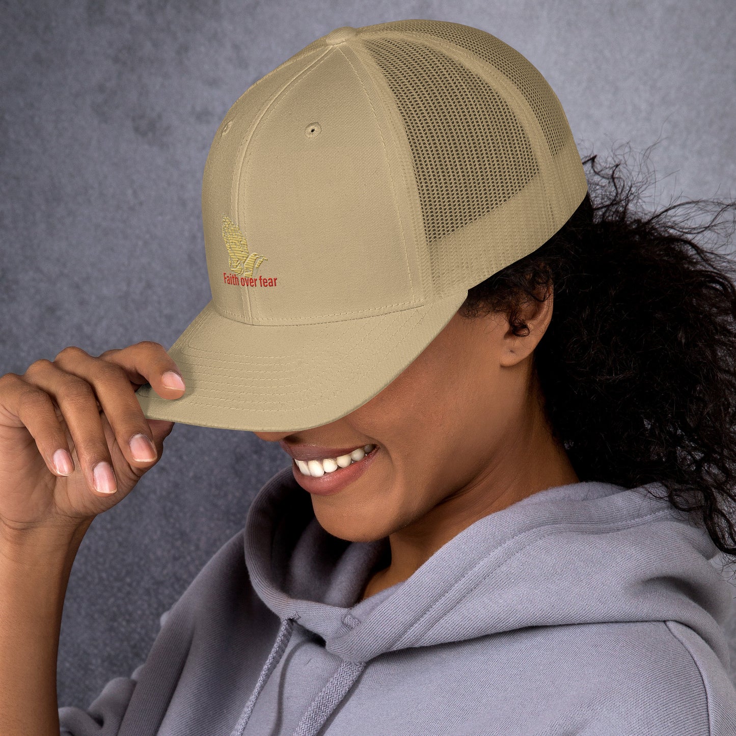 Faith over fear Trucker Cap