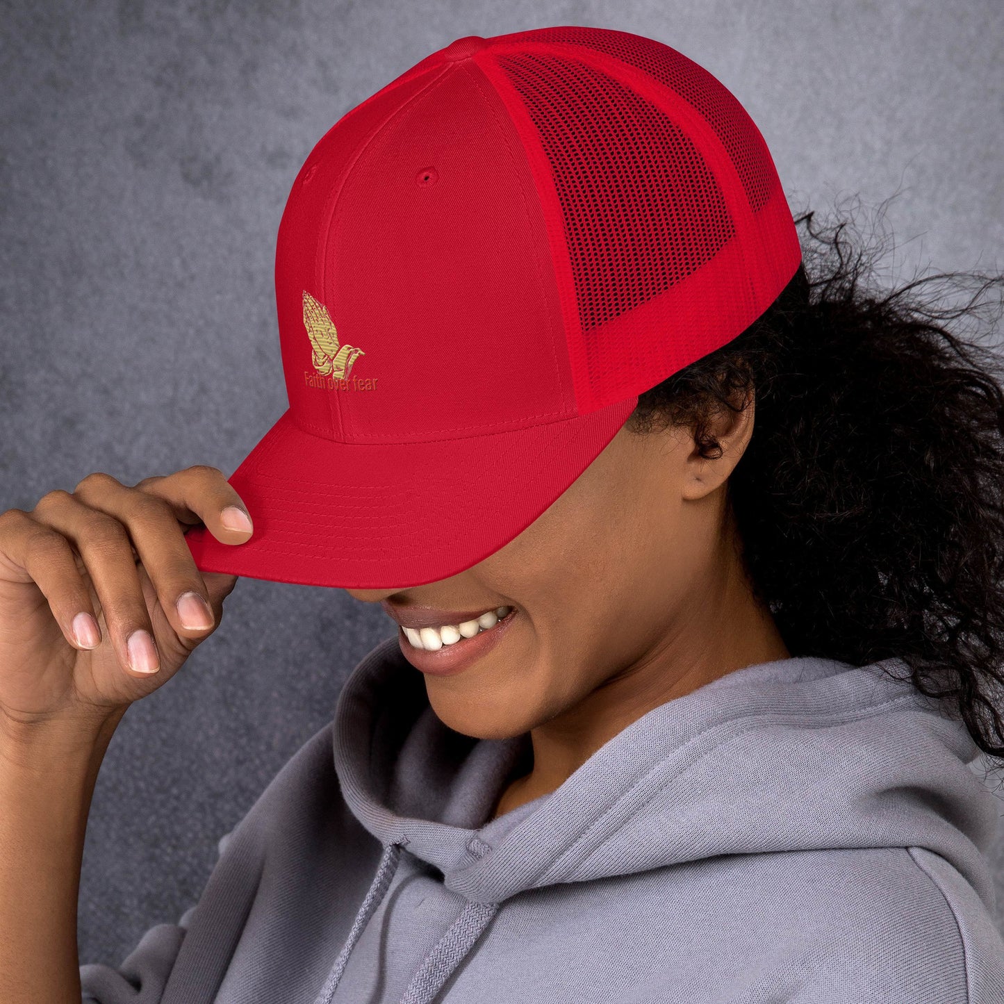 Faith over fear Trucker Cap