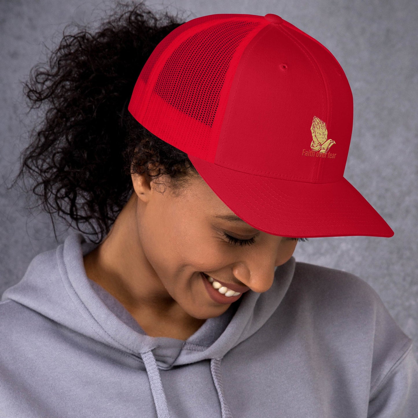 Faith over fear Trucker Cap