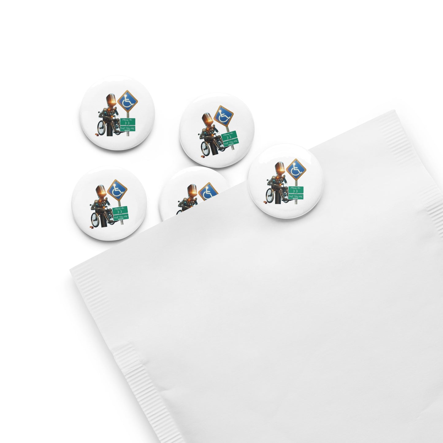 THE TRU MC BRAND Set of pin buttons