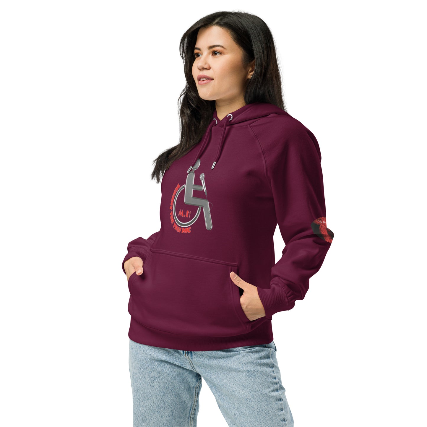 THE TRU MC Unisex eco raglan hoodie
