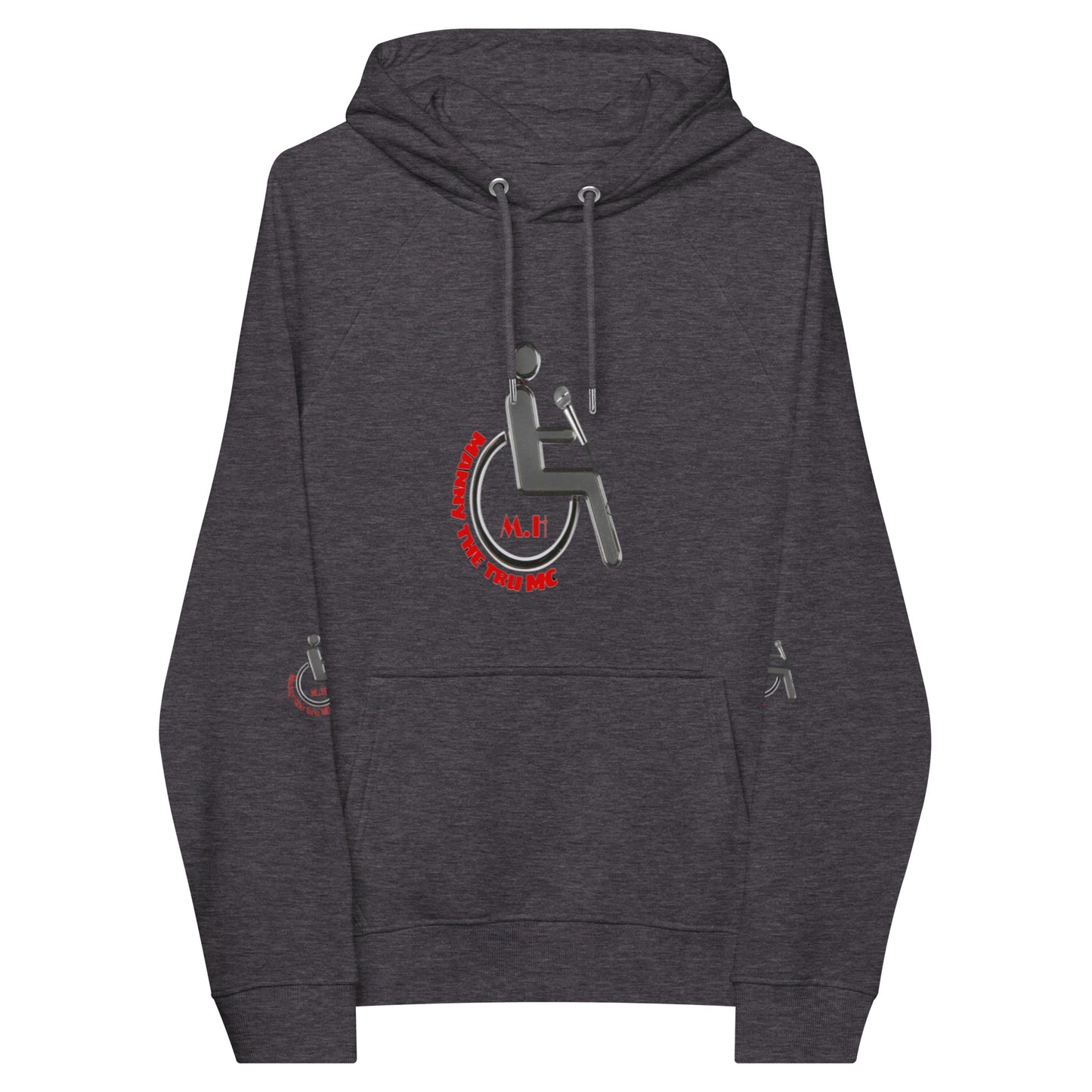 MANNY THE TRU MC NEW LOGO Unisex eco raglan hoodie