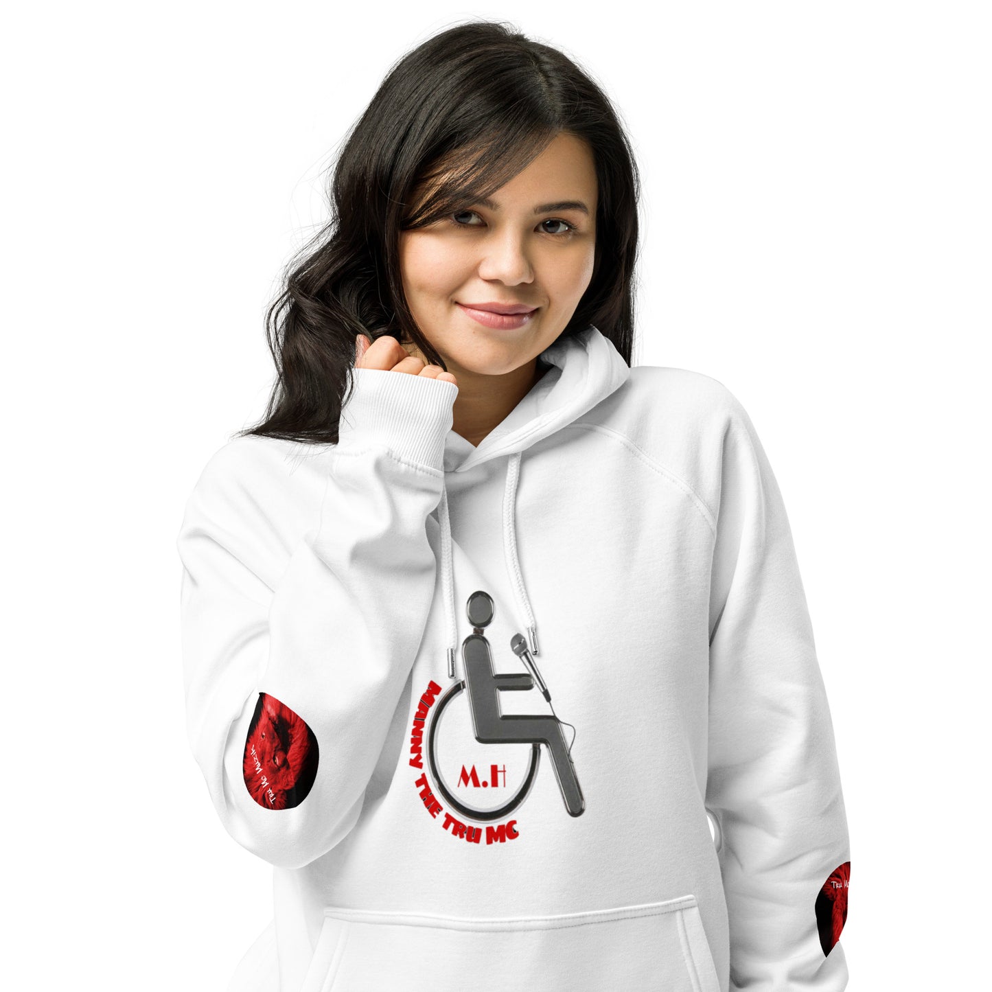 THE TRU MC Unisex eco raglan hoodie