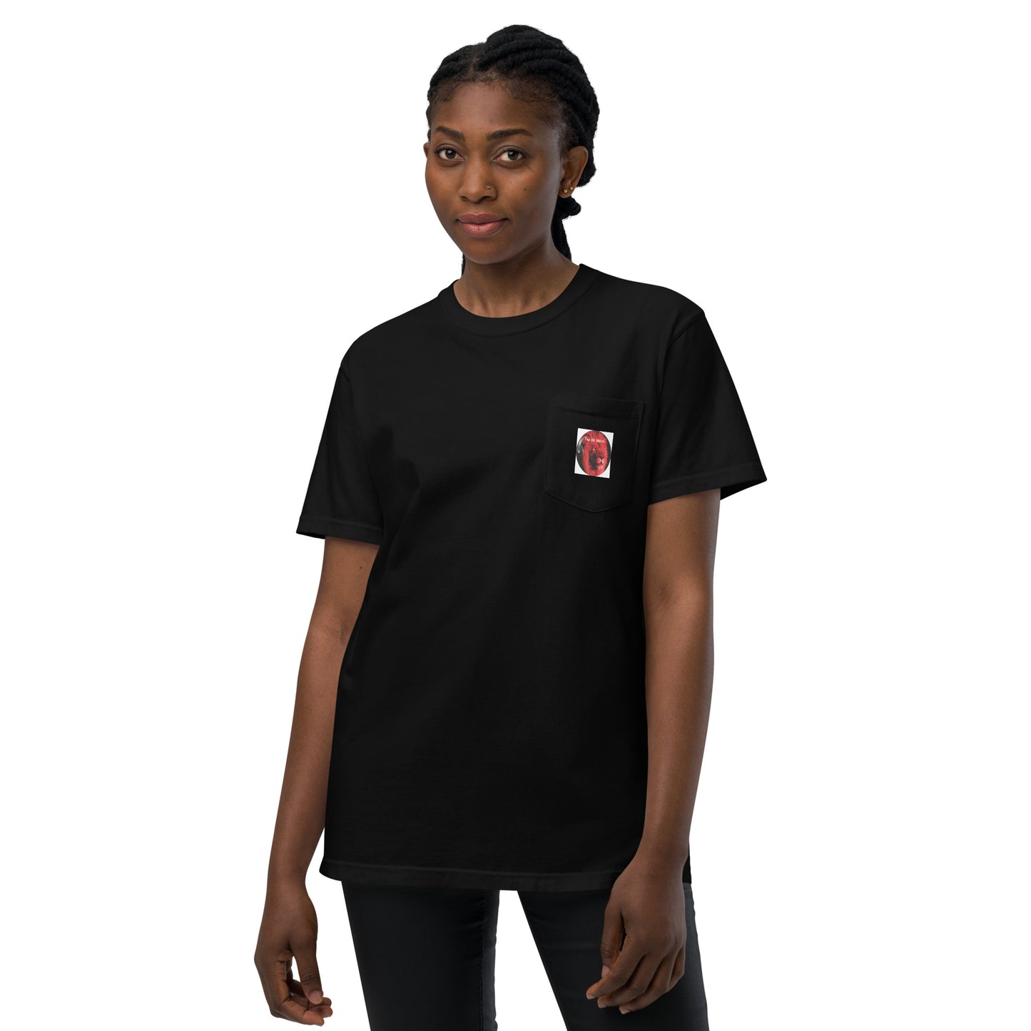TRU MC MUZIK Unisex garment-dyed pocket t-shirt
