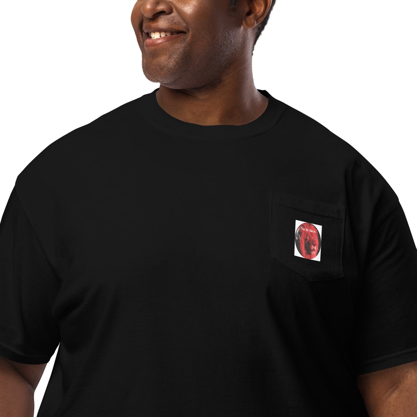TRU MC MUZIK Unisex garment-dyed pocket t-shirt