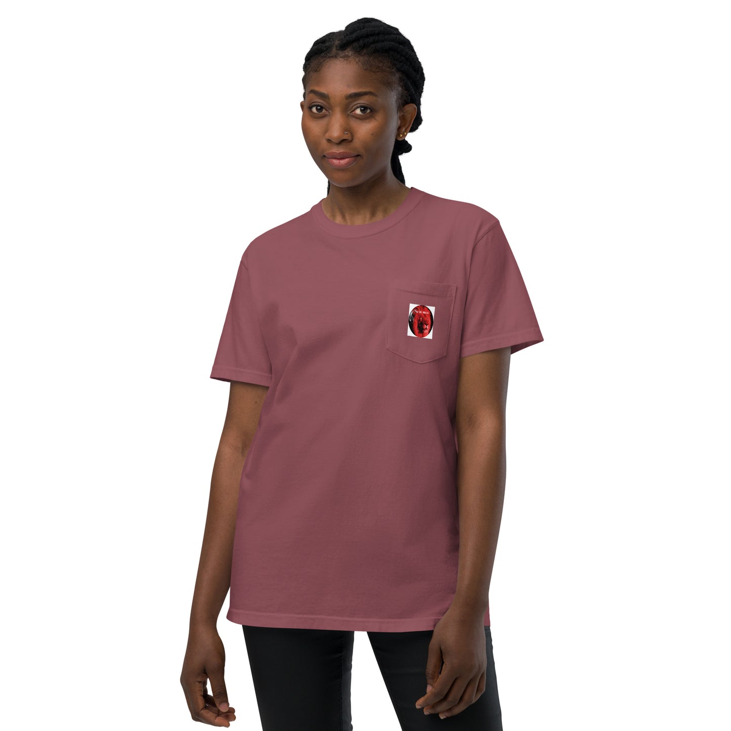 TRU MC MUZIK Unisex garment-dyed pocket t-shirt