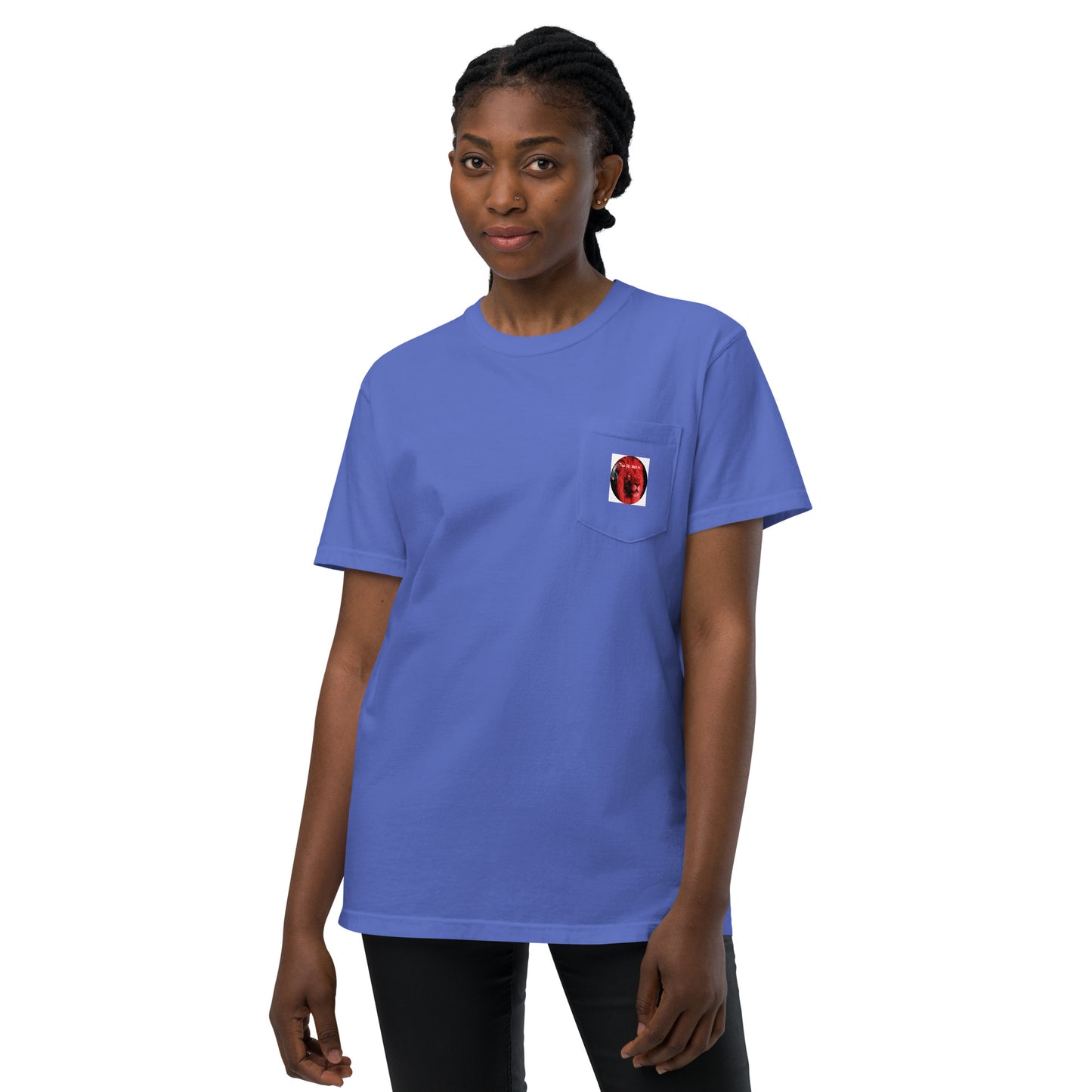 TRU MC MUZIK Unisex garment-dyed pocket t-shirt