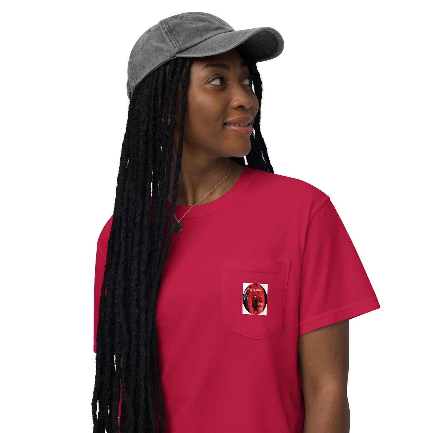 TRU MC MUZIK Unisex garment-dyed pocket t-shirt