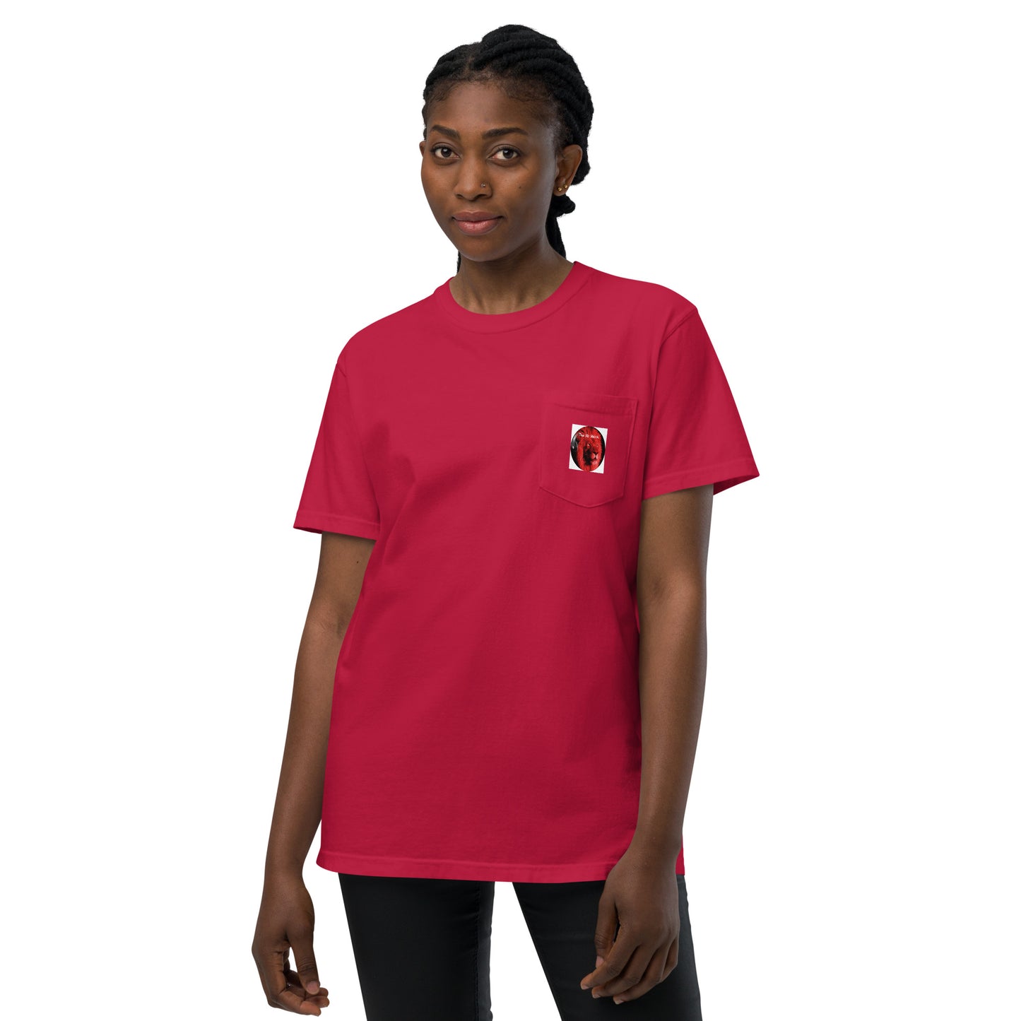 TRU MC MUZIK Unisex garment-dyed pocket t-shirt