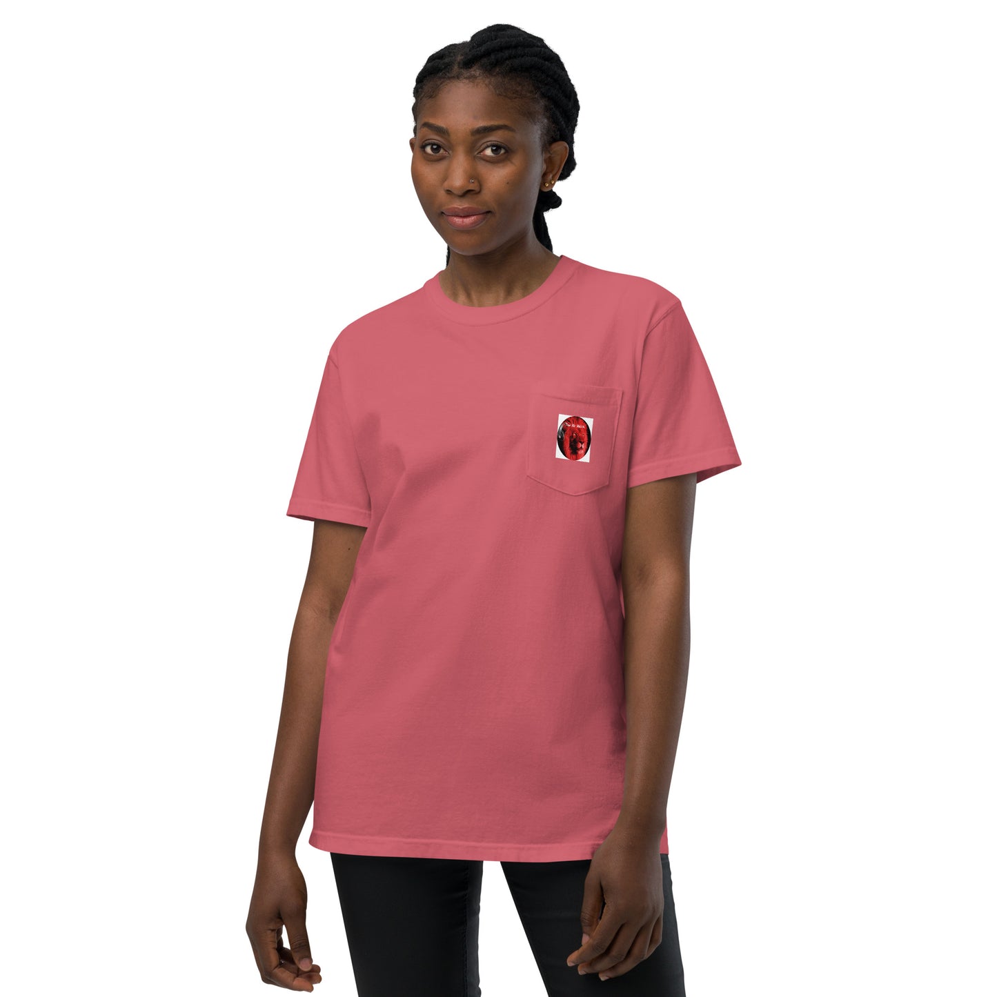TRU MC MUZIK Unisex garment-dyed pocket t-shirt