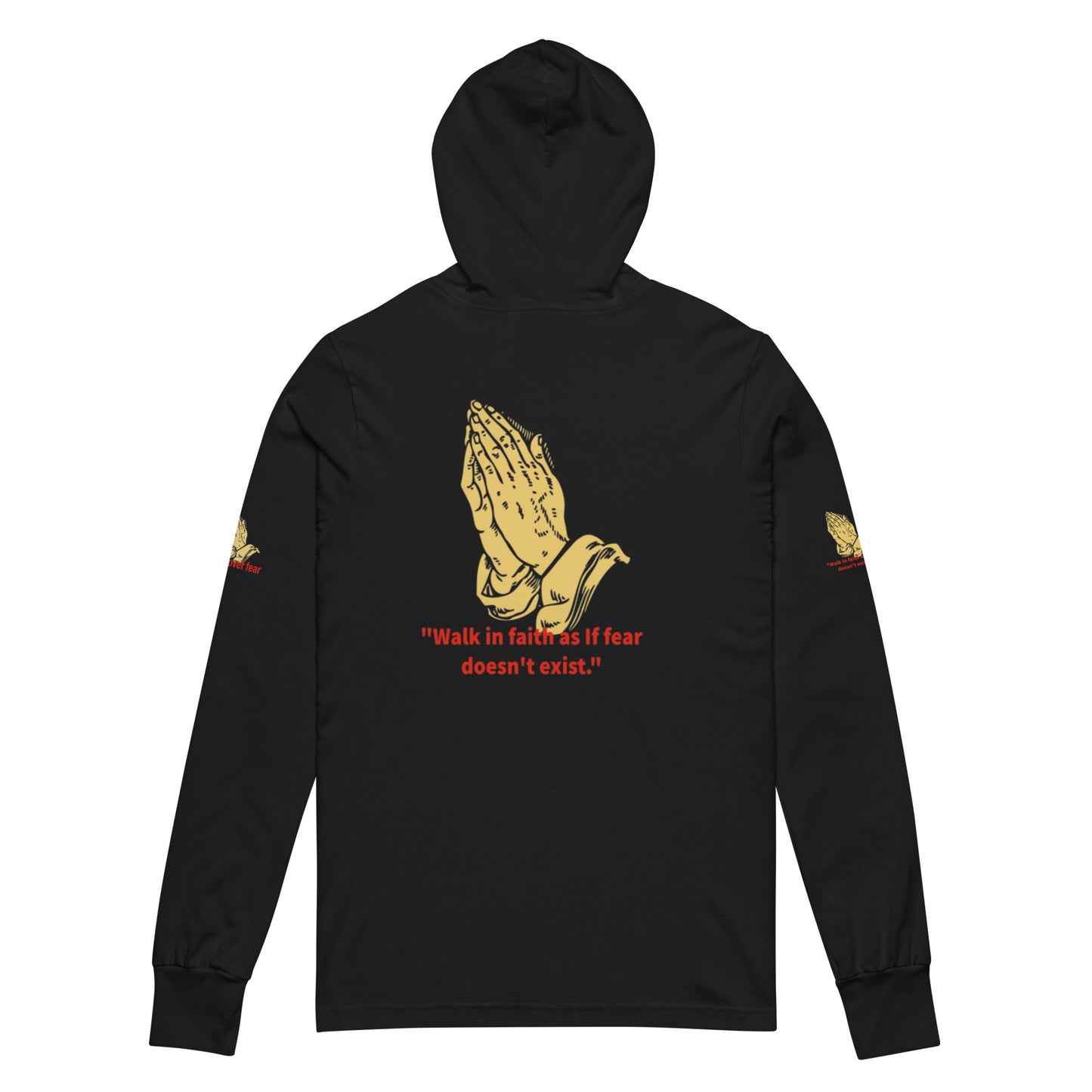 Faith over fear Hooded long-sleeve tee