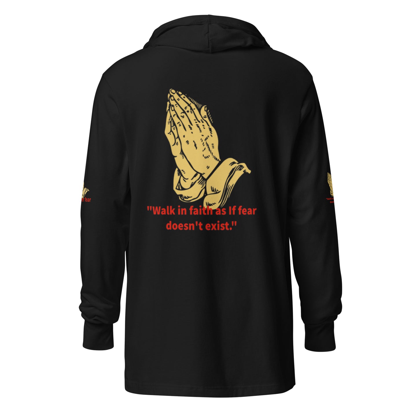 Faith over fear Hooded long-sleeve tee