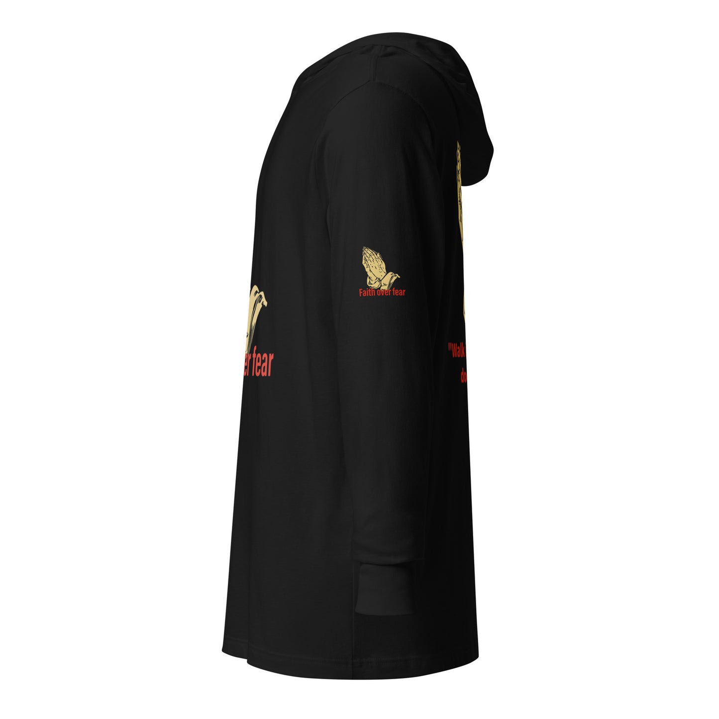 Faith over fear Hooded long-sleeve tee