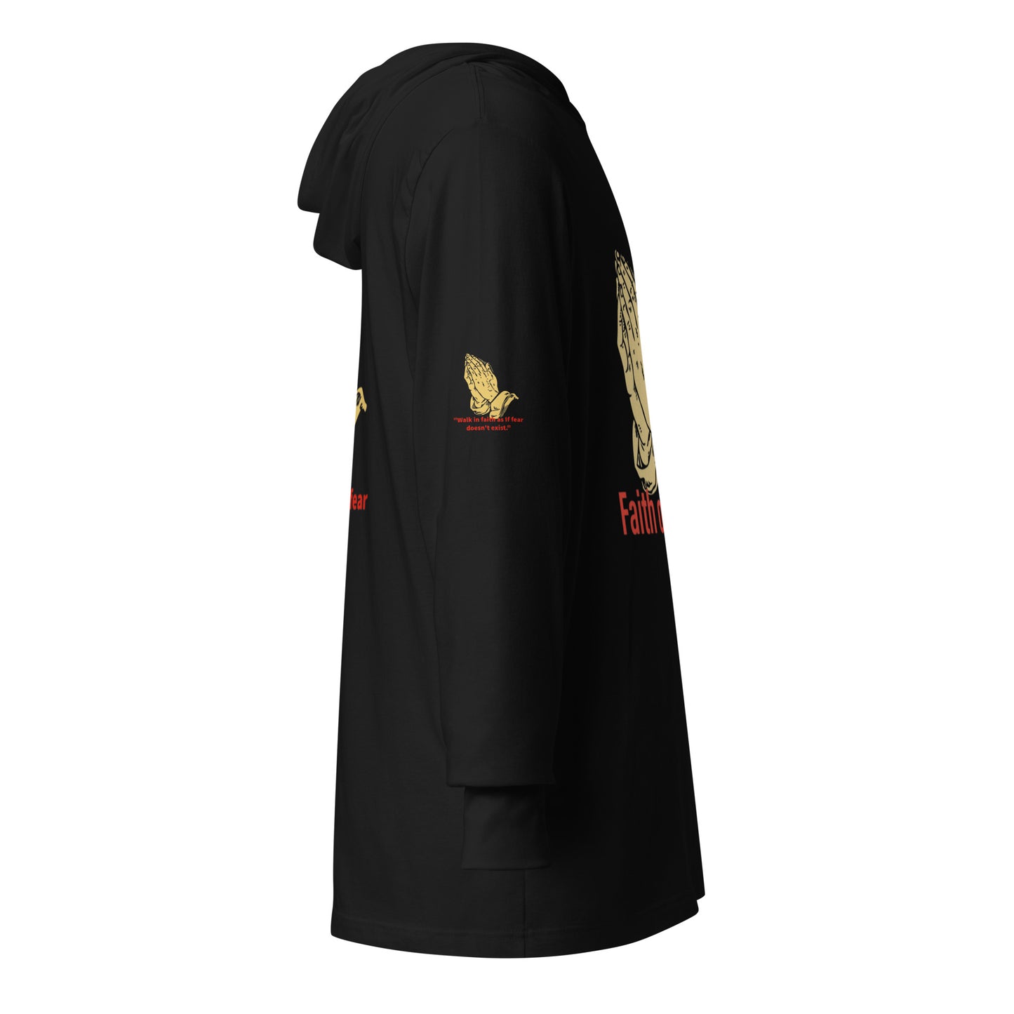 Faith over fear Hooded long-sleeve tee