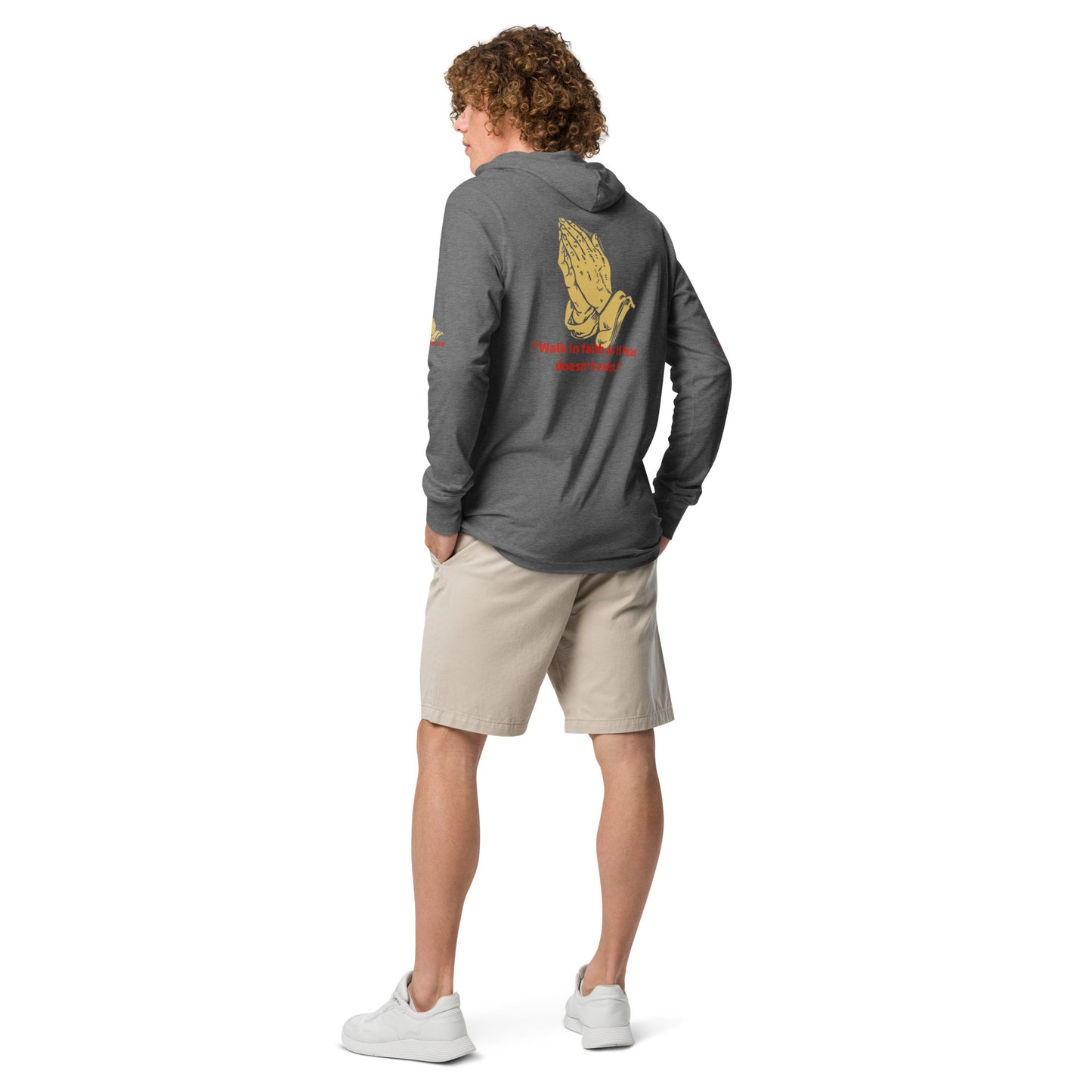 Faith over fear Hooded long-sleeve tee