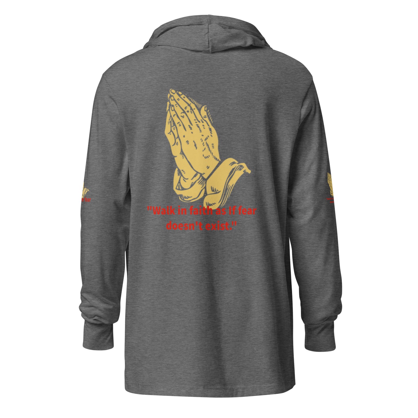 Faith over fear Hooded long-sleeve tee