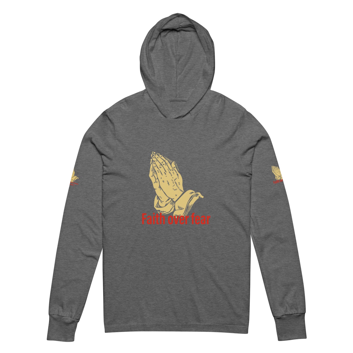 Faith over fear Hooded long-sleeve tee