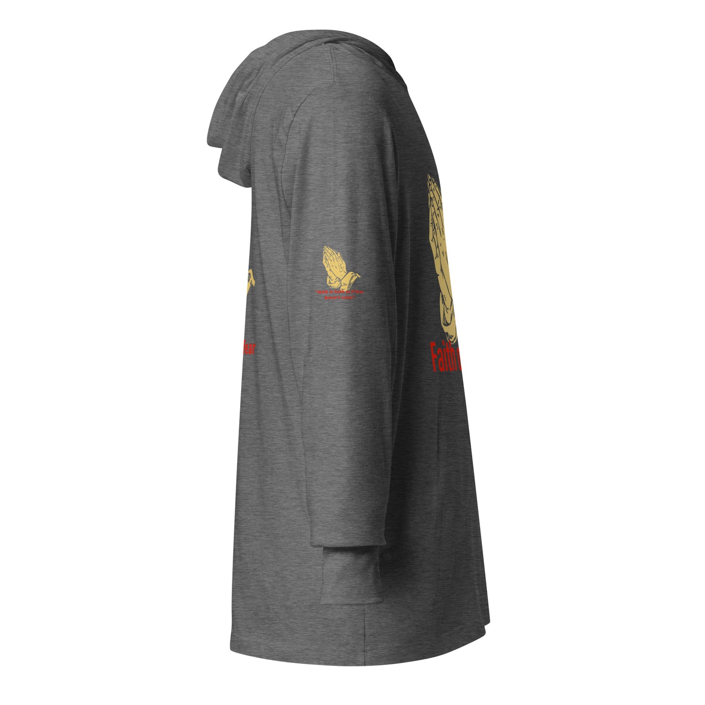 Faith over fear Hooded long-sleeve tee