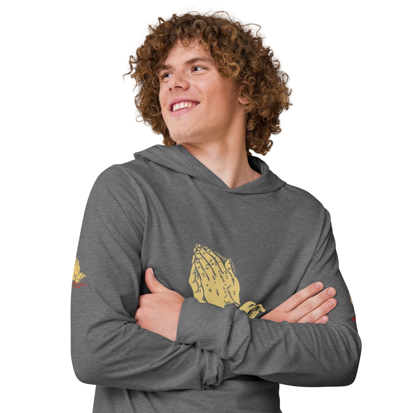 Faith over fear Hooded long-sleeve tee