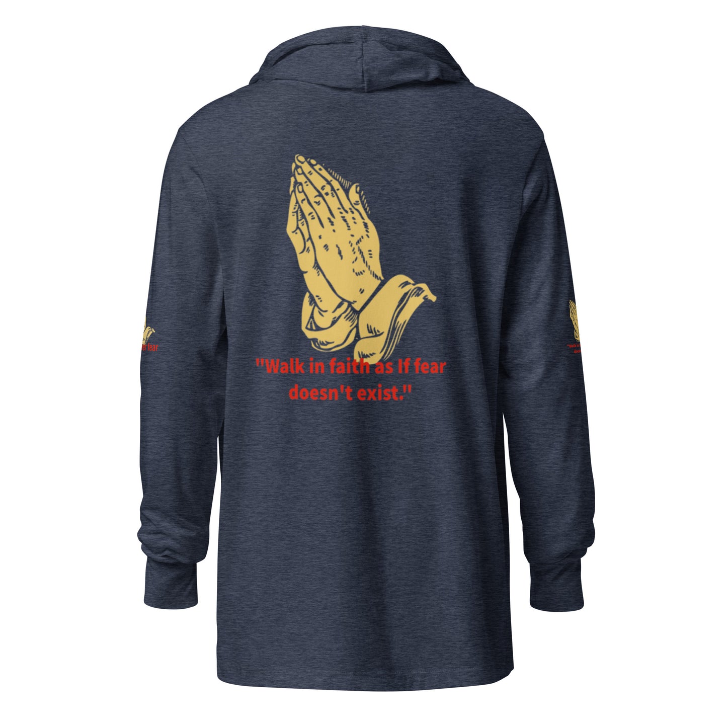 Faith over fear Hooded long-sleeve tee