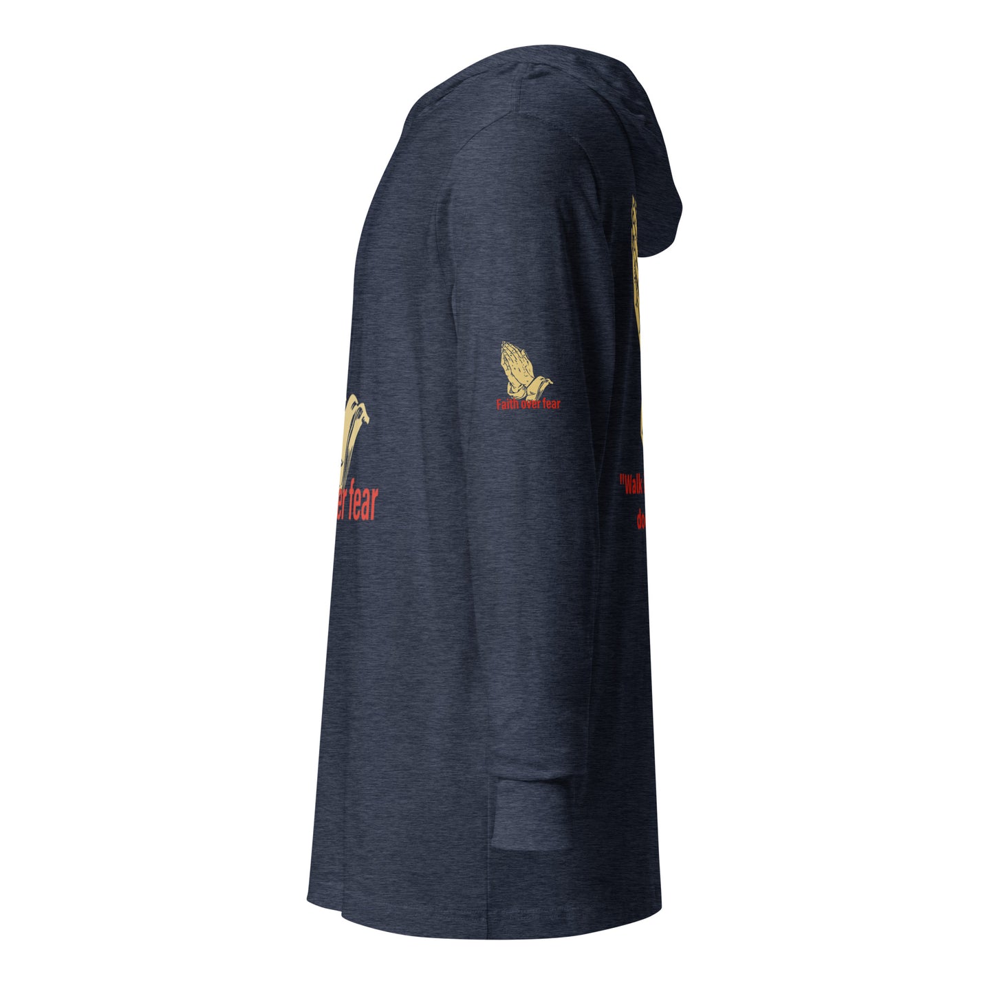 Faith over fear Hooded long-sleeve tee