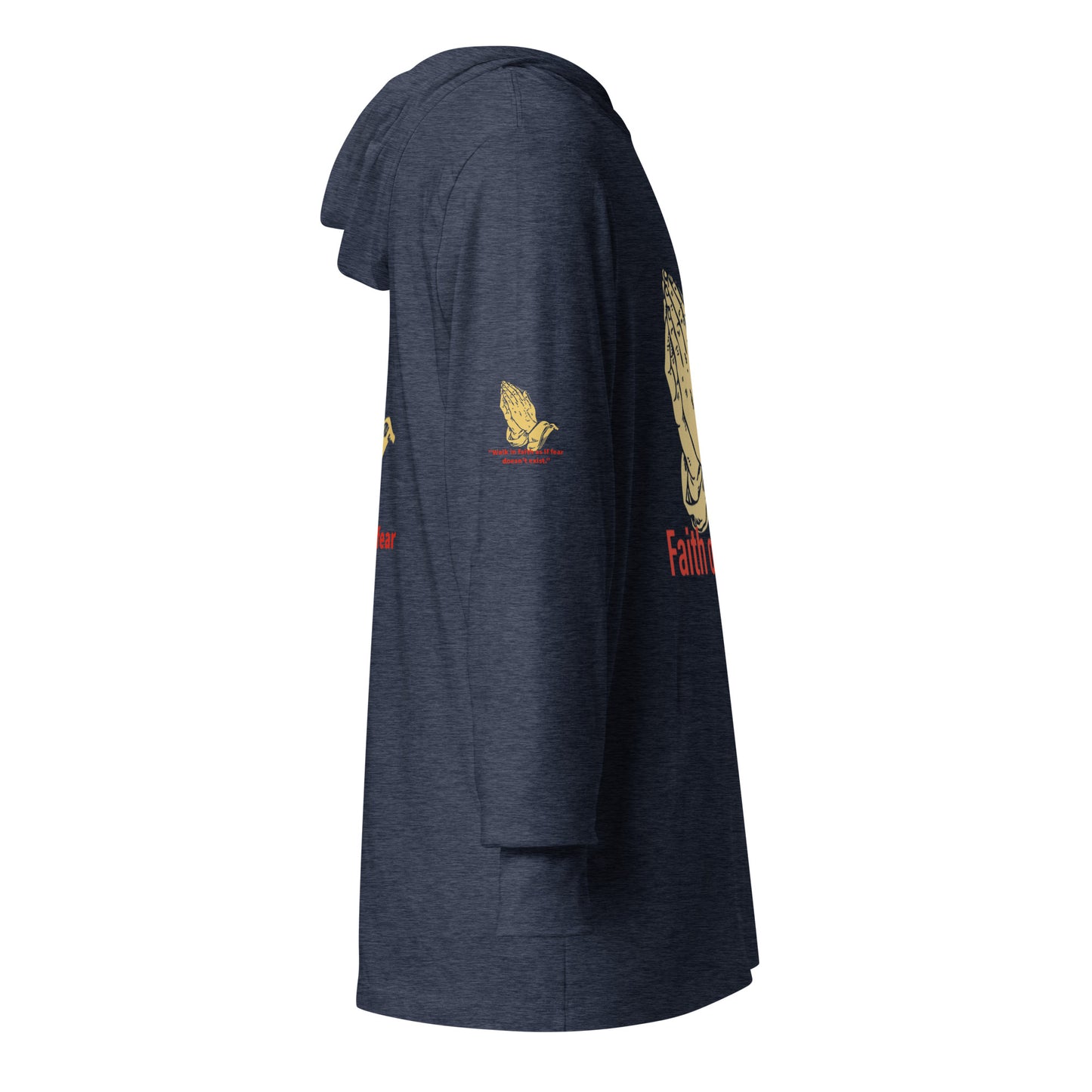 Faith over fear Hooded long-sleeve tee