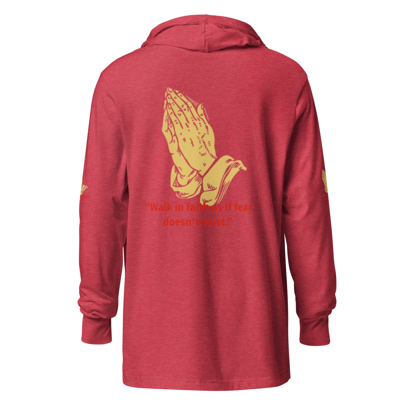 Faith over fear Hooded long-sleeve tee