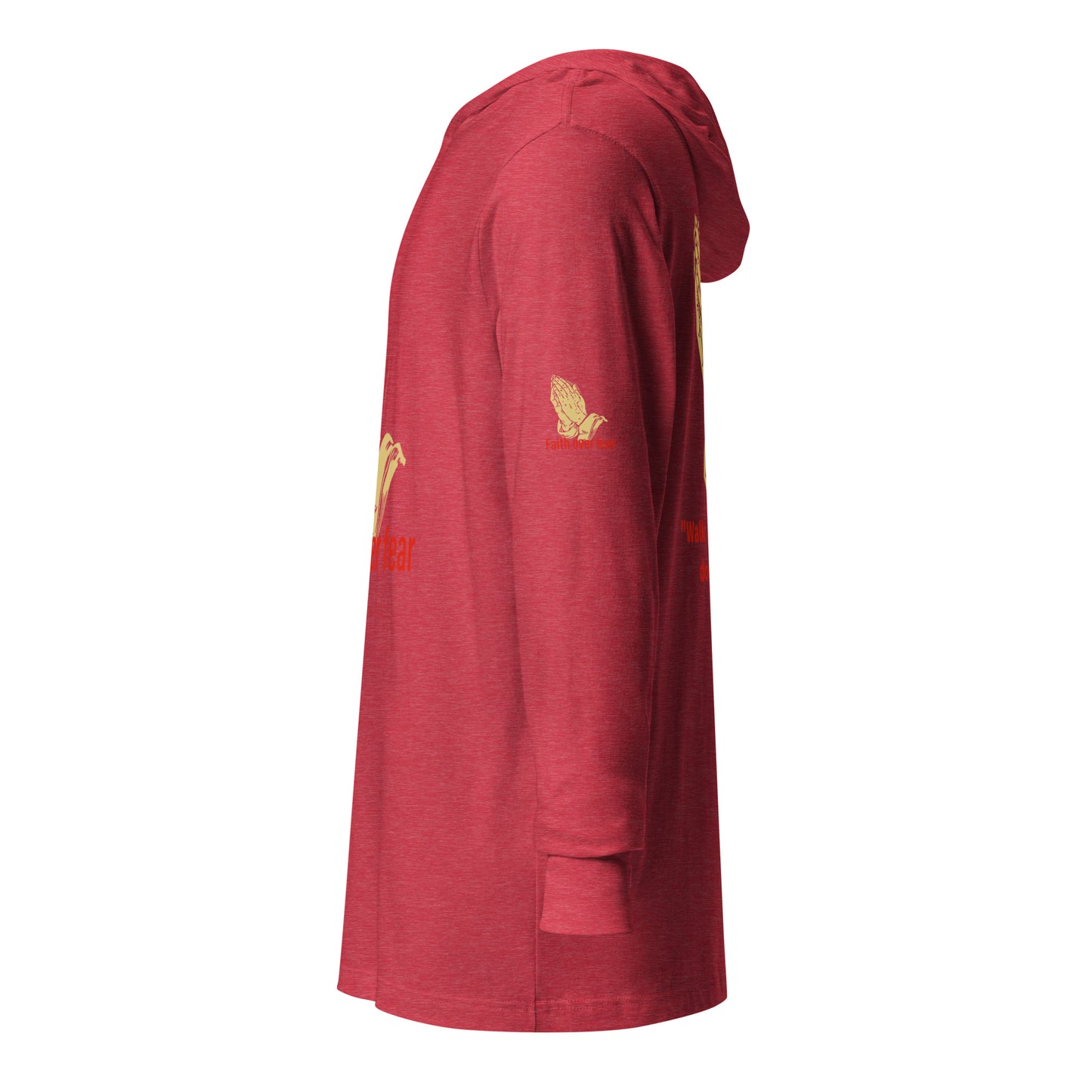 Faith over fear Hooded long-sleeve tee