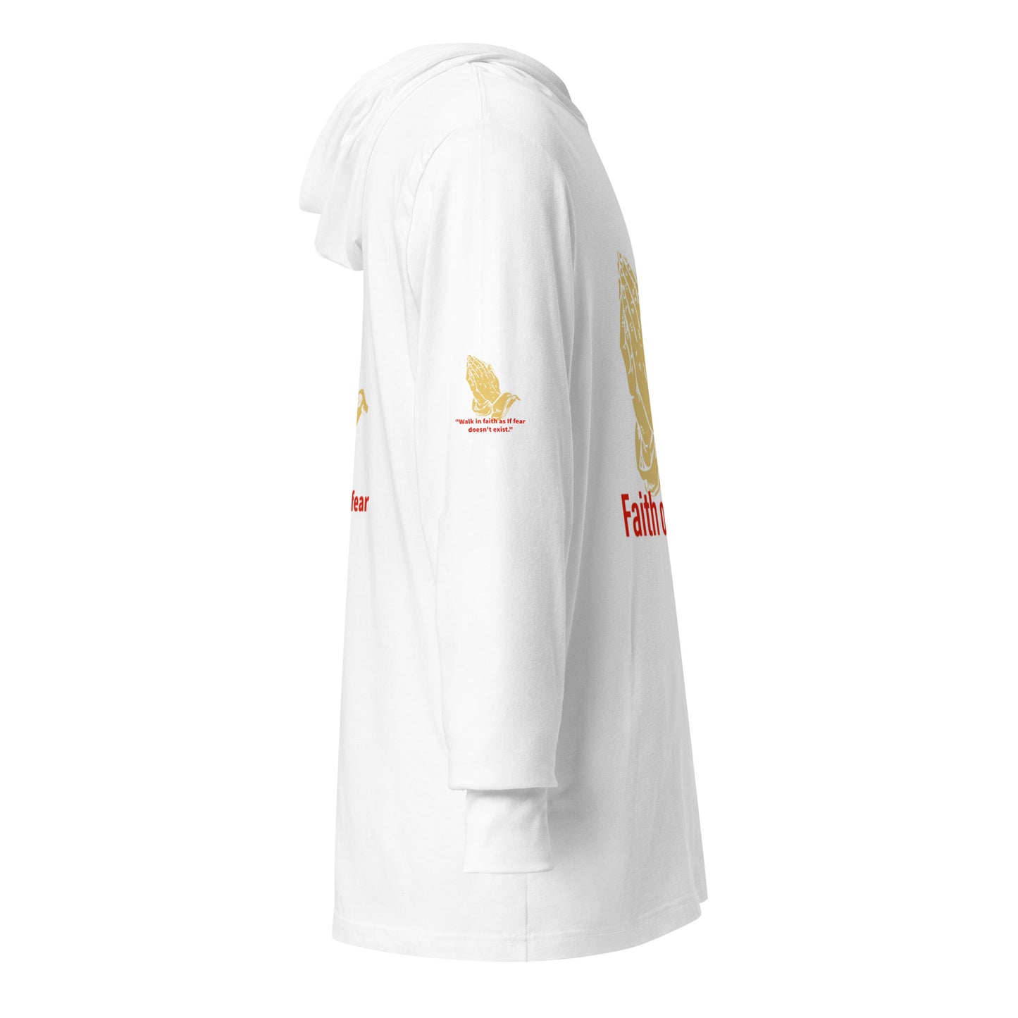 Faith over fear Hooded long-sleeve tee