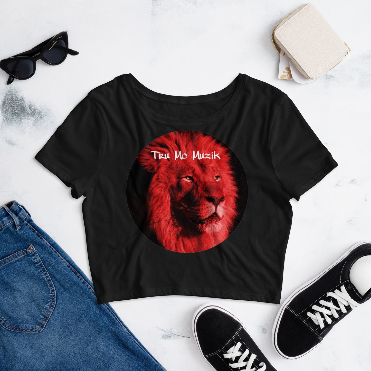 TRU MC MUZIK Women’s Crop Tee