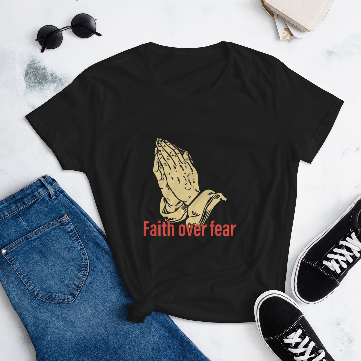 Faith over fear Women's short sleeve t-shirt