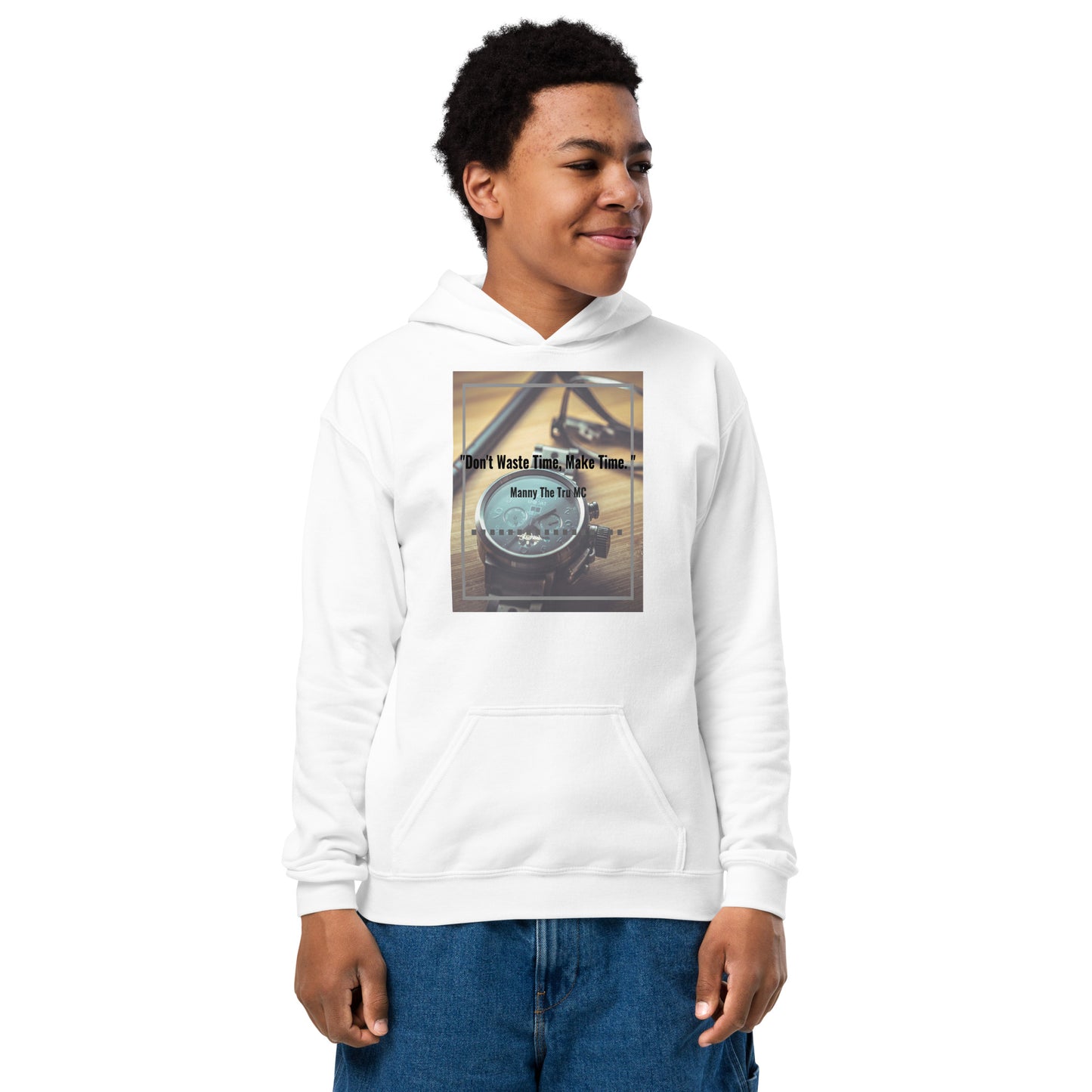 Don't waste time make time Youth heavy blend hoodie