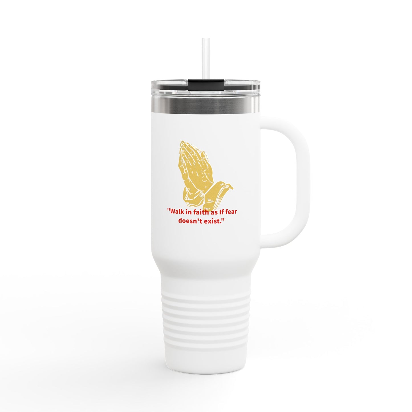 Inspirational Insulated Travel Mug | Faith-Driven Drinkware | Perfect Gift for Travel Lovers | 40oz Tumbler for Coffee, Tea, Work, Hiking