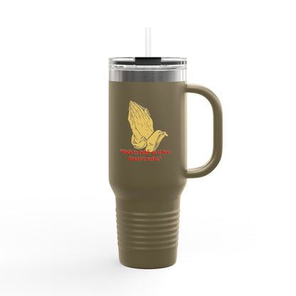 Inspirational Insulated Travel Mug | Faith-Driven Drinkware | Perfect Gift for Travel Lovers | 40oz Tumbler for Coffee, Tea, Work, Hiking