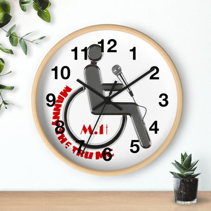 Motivational Disability Wall Clock with Microphone - Inspiring Decor for Home & Office